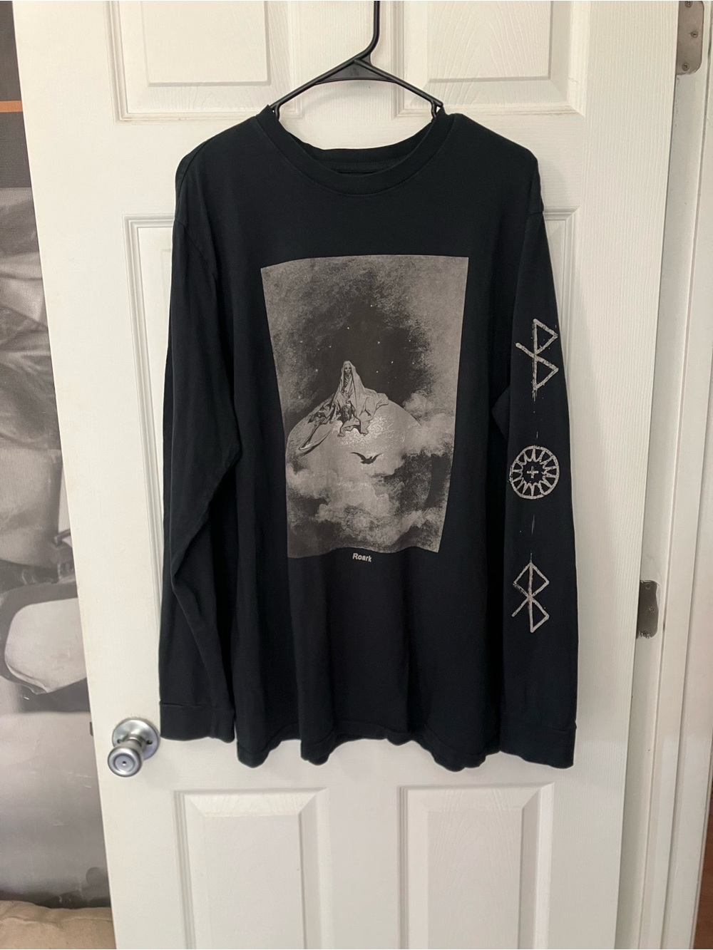 ROARK Jamie Thomas T Shirt Long Sleeve Black XL Skull Tee Mens